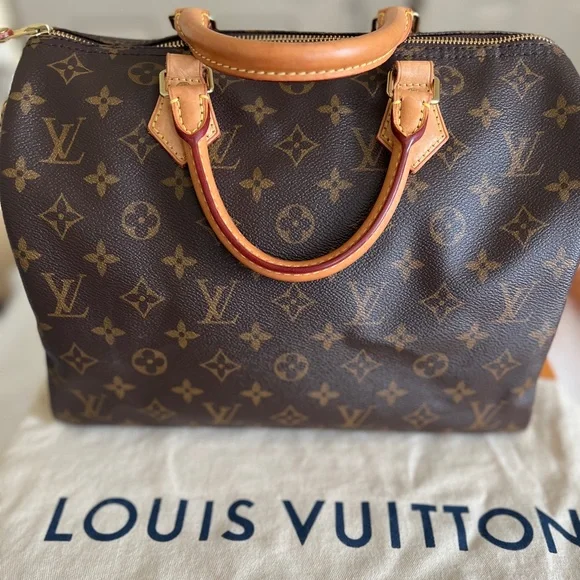 Louis Vuitton Monogram Speedy 30 with Tan Accents - Picture 1 of 11